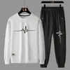 Conjunto Deportivo Casual de Dos Piezas con Mangas Largas para Hombre y Mujer, Nuevo para Primavera y Otoño, Traje de Sudadera Moderno y Versátil, Personalizable con Imágenes