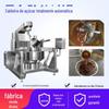 Eletromagnético gergelim doces frigideira porca caramelo fritar máquina de açúcar fervente cor de açúcar equipamento de descarregamento automático da panela giratória