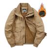 Otoño e invierno 2022 Nueva chaqueta casual para hombre para exteriores ropa de trabajo militar chaqueta con múltiples bolsillos forrada de polar lavada abrigo hombre