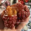 Ventas Directas de Fábrica de Adornos Portátiles de Pixiu de Imitación de Jade Huanglong, Tallas de Jade de Piedra Shoushan de Imitación Premium