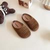 Medias Pantuflas Cerradas Caladas para Niñas, Nuevas de Verano 2026 Estilo Birkenstock Sandalias Planas Casuales para Exteriores