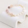 Pulsera de Cristal de Fresa Estilo Coreano para Mujer Pulsera Elegante Simple de Perlas Barrocas Diseño Nicho ins Pulsera Simple para Mujer