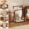 Perchero plegable estilo perezoso, de pie, pequeño perchero para dormitorio del hogar, perchero colgante ahorrador de espacio, estante de almacenamiento