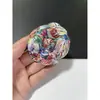 Tela de Microfibra Estampada Elegante de 6.6cm Flor Camelia Flor Pequeña Fragante Joyería Flor para Zapato Broche de Solapa Pinza para el Cabello Broche