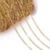 Corrente de Elo de Corrente Banhada a Ouro Forno de Aço Inoxidável Material de Corrente de Extensão para Pulseira Colar DIY Corrente de Aço Inoxidável 304