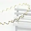 Diadema de Alambre de Acero Estilo Coreano con Perlas y Pedrería Ondulada, Diadema Delgada de una Sola Capa Moda y Sencilla, Pasador para la Frente para Lavarse la Cara y Maquillaje