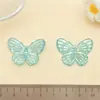 Pingente Borboleta Artificial Transparente Colorido Acrílico Pequeno Pingente Artesanal DIY Pulseira Colar Acessórios de Joia