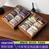 Bandeja de almacenamiento de 6 ranuras para pulseras de cristal con cojín suave de color nogal, expositor de mostrador para pulseras de joyería y coleccionables, accesorios de exhibición, colección