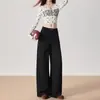 Novas calças casuais largas de estilo americano para mulheres, novo design de verão, calças casuais leves e versáteis