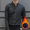 2025 Nueva Camisa Fina de Manga Larga para Hombre Primavera y Verano Camisa para Hombre Moda de Negocios Ropa de Trabajo Top a Rayas Tendencia de Moda para Hombre