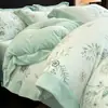 Juego de Cuatro Piezas de Terciopelo de Leche Francés Cálido y Engrosado 2025 Nuevo Otoño e Invierno Estampado de Terciopelo Coral Sábanas y Ropa de Cama