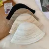 Gorro de Tricô Liso Estilo Japonês Casual, Chapéu de Sol Feminino Simples e Fashion para Uso Externo, Chapéu Confortável e Respirável com Proteção Solar