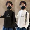 Y2579 # Camiseta Térmica de Manga Longa para Meninos Primavera e Outono 2025 Novo Estilo Camisa Básica com Gola Alta para Meninos Top Estiloso Infantil