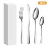 Conjunto de Talheres de Aço Inoxidável Amazon 1010 para Uso Transfronteiriço Faca, Garfo e Colher para Bife Conjunto de Talheres Ocidentais Faca, Garfo e Colher Conjunto em Caixa de Presente