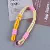 Lanyard de Felpa Dopamina Versión Corta Tela Cámara Dibujos Animados Bolso Versátil para Teléfono Cadena Colgante para Ventilador Resistente Venta al por Mayor