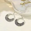 Estilo Étnico Popular Transfronterizo Patrón de Anillo Metálico Borla Collar Pendientes Set para Mujer Joyería Retro Europea y Americana