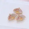 Acessórios para Joias DIY Liga Gota de Óleo Imitação Queimada Flor de Ameixa Dupla Pendurada Estilo Antigo Grampo de Cabelo Passo Balançante Acessórios de Borla Yingluo Pendurado