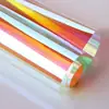 Filme Adesivo Colorido Papel de Vidro Transparente Translucente Decoração Casamento Adereços Artesanais Proteção Solar Isolamento Térmico Papel Laser Deslumbrante Lote