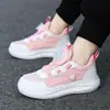¡Guau! Zapatos para Niñas, Nuevos Modelos de Primavera, Tenis Infantiles con Hebilla Giratoria, Zapatos Ligeros de Piel para Correr para Niñas Mayores