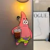 Imán Rotatorio de Nevera de Dibujos Animados de Bob Esponja Decoración Magnética Creativa Lindo Periférico de Anime Artículo de Decoración del Hogar de Alto Valor