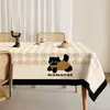 2025 Nuevo Mantel Rectangular Vintage de Gama Alta, Sin Lavado, Impermeable, Resistente al Aceite y al Calor, Mantel para Mesa de Café de Lujo Ligero