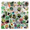 50 peças fresco gato e planta adesivos laptop Jornal isolamento Copo bagagem decoração adesivos à prova d'água