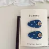 Nuevo Color Denim Amor Cereza Puntos Polka Par de Pasadores para el Cabello Infantil Pasador Lateral Pinza para Flequillo