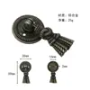 Maçaneta de Liga de Zinco com Furo Exposto, Argola de Puxar, Maçaneta na Cor Bronze Antigo, Parafuso Frontal Maçaneta Wenyu Hardware
