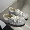 Tênis de Treino Alemão Raro Estilo Retrô com Cadarço para Mulheres com Fivela de Cinto, Tênis Esportivo Casual Versátil Respirável de Solado Plano, Sapatos Baixos Estilo Coreano