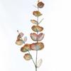 Fita Floral de Flor Simulada Folhas de Eucalipto, Plantas Simuladas, Flores Artificiais, Folhas de Dinheiro, Materiais para Arranjo Floral de Eucalipto de 2 Hastes com Botões