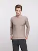 Suéter de punto a rayas transfronterizo yingao para hombre, nuevo suéter base de punto jacquard de cuello redondo de manga larga estilo americano para jóvenes