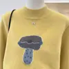 Suéter de Punto Suelto Cálido Suave con Cuello Medio Alto Estilo Coreano Dibujo Jacquard Cálido para Mujer Otoño e Invierno 2025
