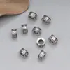 Plata de ley 925 seis palabras mantra cuentas ábaco cuentas accesorios vintage DIY material de cuentas hecho a mano accesorios de joyería al por mayor