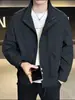 Chaqueta Nueva para Hombre 2026 para Primavera y Otoño, Top de Cuello Alto Moderno y Elegante, Chaqueta Casual Versátil y Sencilla para Jóvenes