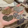 Pasador de Pelo Coreano Dongdaemun Nuevo con Forma de Corazón y Pedrería Moda Pinza para Flequillo Pinza de Pelo Completa de Pedrería Pinza de Pelo de Lujo Ligero para Mujeres