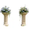 Cajas de Flores para Arte de Paisaje de Arenisca, Esculturas Clásicas Modulares para Jardín de Hotel, Macetas Decorativas para Vestíbulo Hechas a Medida Bajo Pedido