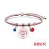 Pulsera Europea y Americana Transfronteriza Acero Inoxidable Pulsera Hueso de Serpiente Día del Maestro Manzana Conmemorativa Regalo Festivo Grabado Pulsera de Acero de Titanio