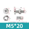 Tornillo y Tuerca Combinación de Dos Piezas para Máquina de Mascarillas y Luminarias, Acero Inoxidable 304 Tornillo y Tuerca
