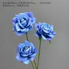 Flores Artificiales Azules Ramo Materiales para Decoración de Escena de Boda, Rosas Azules para Arreglo de Piso de Salón de Bodas y Flores Decorativas