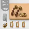 Cerradura de puerta de madera de nogal de lujo ligero estilo francés para uso en interiores en dormitorios, cocinas y baños, manija de puerta dividida universal para el hogar