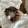 Colección de Rebajas de Scrunchies de Tela de Moda Estilo Coreano: Diademas para el Cabello con Estampado de Leopardo, Lunares y Moños, Bandas Elásticas para Cola de Caballo