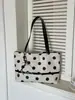 Bolso de lunares con diseño de nicho estilo coreano, bolso de hombro tipo tote de gran capacidad, moderno y versátil, bolso de alta gama para el día a día, transfronterizo