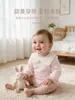 Mameluco para Bebé Estilo Coreano Elegante Ropa para Bebé Niña Dulce Lazo Nudo Body Triangular Manga Larga Regalo para Recién Nacido
