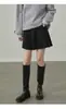Recomendação da Própria Jade Closet~Saia Plissada de Tricô Doce e Sexy para Mulheres no Outono e Inverno Saia de Cintura Alta Evasê