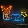 Letrero Publicitario de Luz de Neón LED Puesto del Mercado Nocturno Letrero de Luz Barbacoa Olla Caliente Luz Decorativa Pared de Fondo Caracteres Luminosos Otros