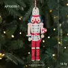 Nuevos Adornos Colgantes de Madera de Soldado de Nuez Coloridos de Dibujos Animados Creativos de Navidad Decoraciones Festivas para el Árbol de Navidad