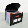 Pasta multicamadas A4 bolsa sanfonada xadrez grande capacidade selo em três lados cordão flip bolsa sanfonada armazenamento de escritório