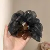 Temperamento Outono Inverno 2026 Novo Prendedor de Cabelo Estilo de Cabelo Atmosfera Francesa Prendedor de Cabelo Xadrez Alta Elasticidade Anel de Cabelo de Intestino Grosso Acessórios de Cabelo