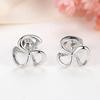 Aretes Modernos Simples Trébol de la Suerte Distintivos Aretes Minimalistas de Molinillo Accesorios para la Oreja Aretes Dulces Elegantes