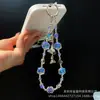 Colgante de Borla de Lirio del Valle para Teléfono Llavero Fresco Moda para Mujer Versátil Flor Tridimensional Cordón Cadena para Teléfono